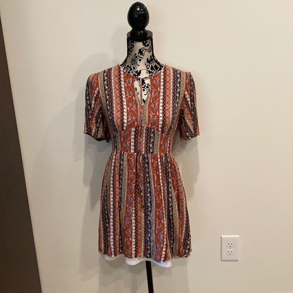 Francesca’s Orange pattern dress